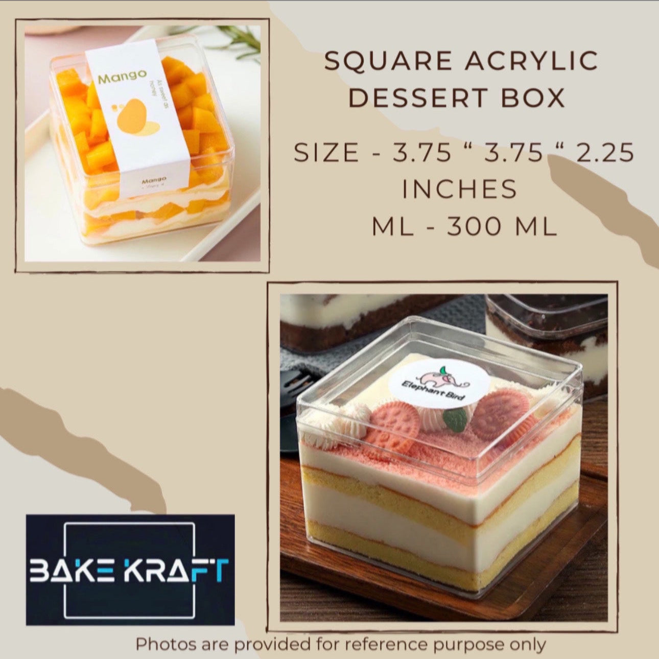 SQUARE ACRYLIC BOX 300 ML