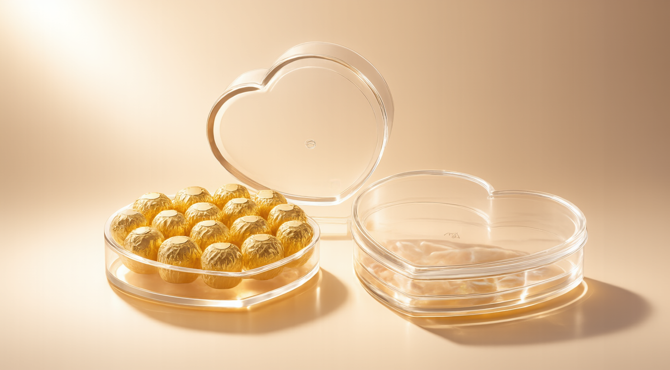 MEDIUM HEART ACRYLIC BOX